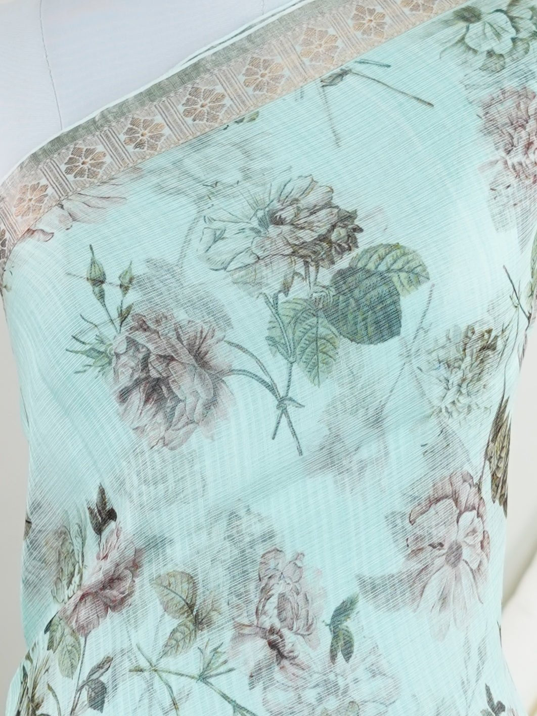 Kota Light Green Kota - Manoranjitham Weaves - Handloom Store