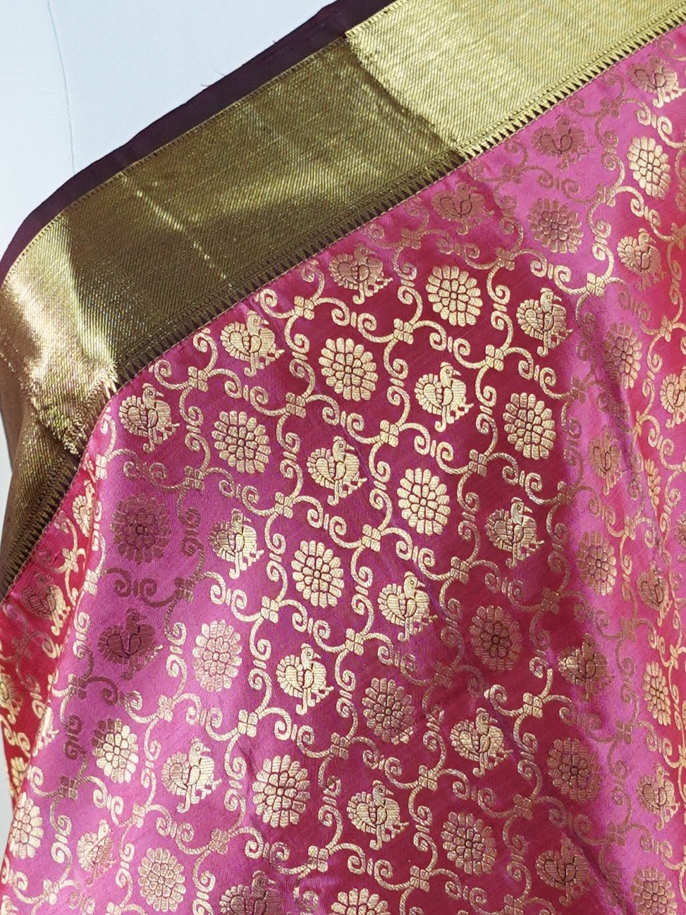 Kanchipuram Silk Soft Pink 100% Pure Silk - Manoranjitham Weaves - Handloom Store