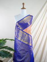 Kanchipuram Silk Orange 100% Pure Silk - Manoranjitham Weaves - Handloom Store