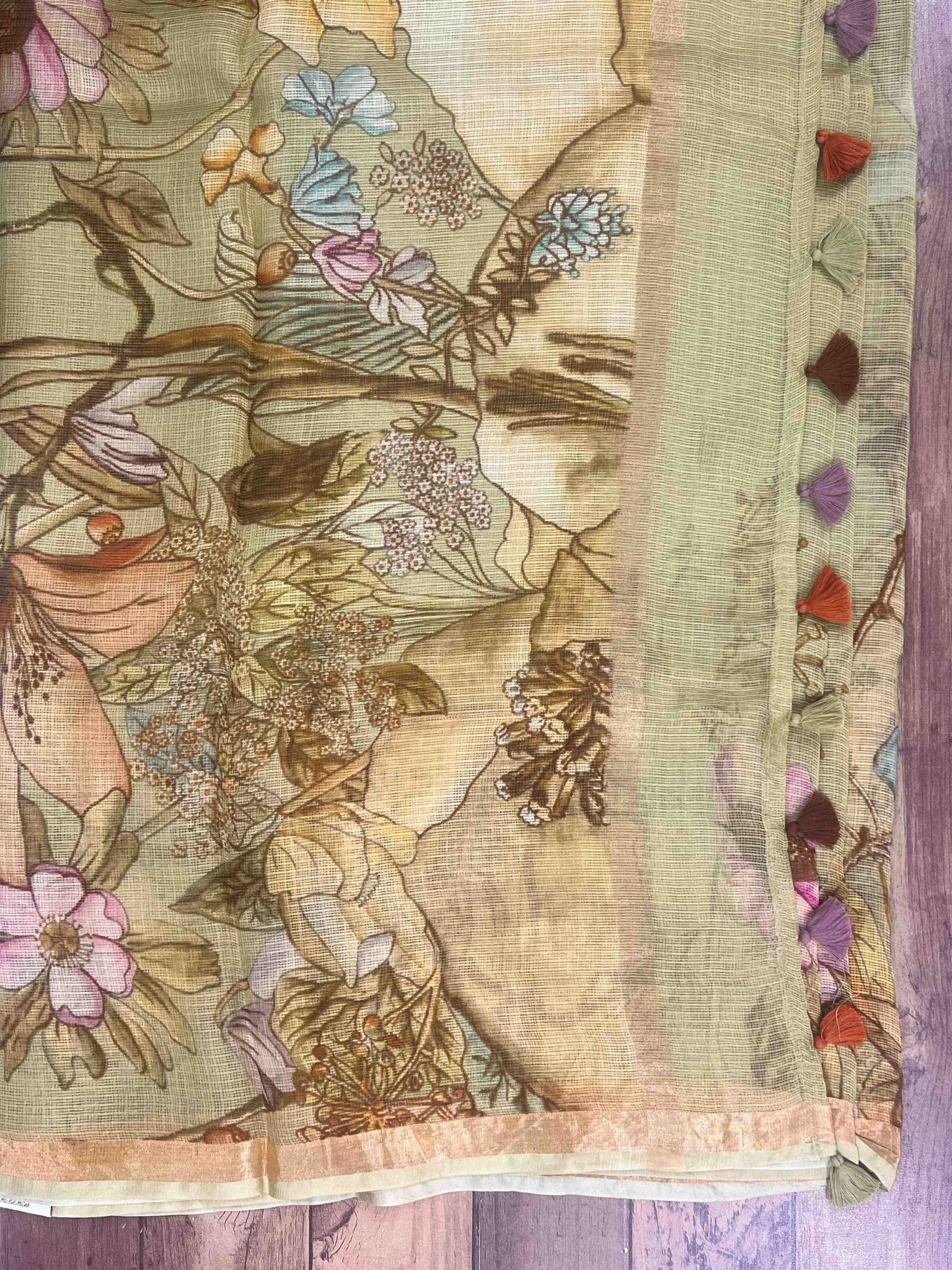 Kota Light Green Kota - Manoranjitham Weaves - Handloom Store