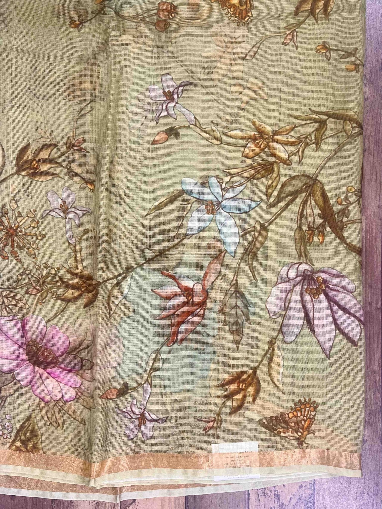 Kota Light Green Kota - Manoranjitham Weaves - Handloom Store