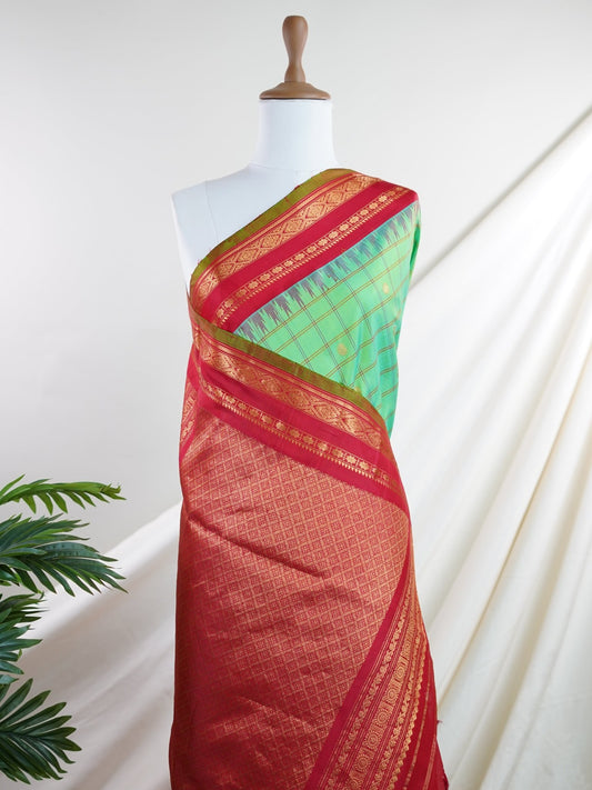 Gadwal Silk 100% Pure Silk - Manoranjitham Weaves - Handloom Store