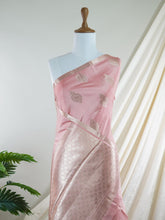 Chiniya Silk Peach 100% Pure Katan Soft Silk - Manoranjitham Weaves - Handloom Store