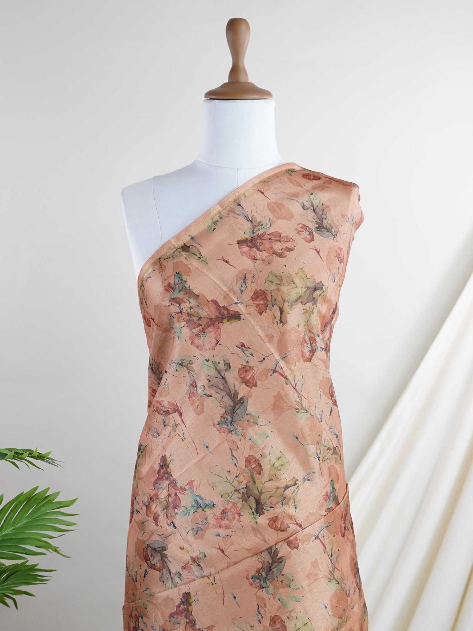 Katan Cream Semi Silk - Manoranjitham Weaves - Handloom Store