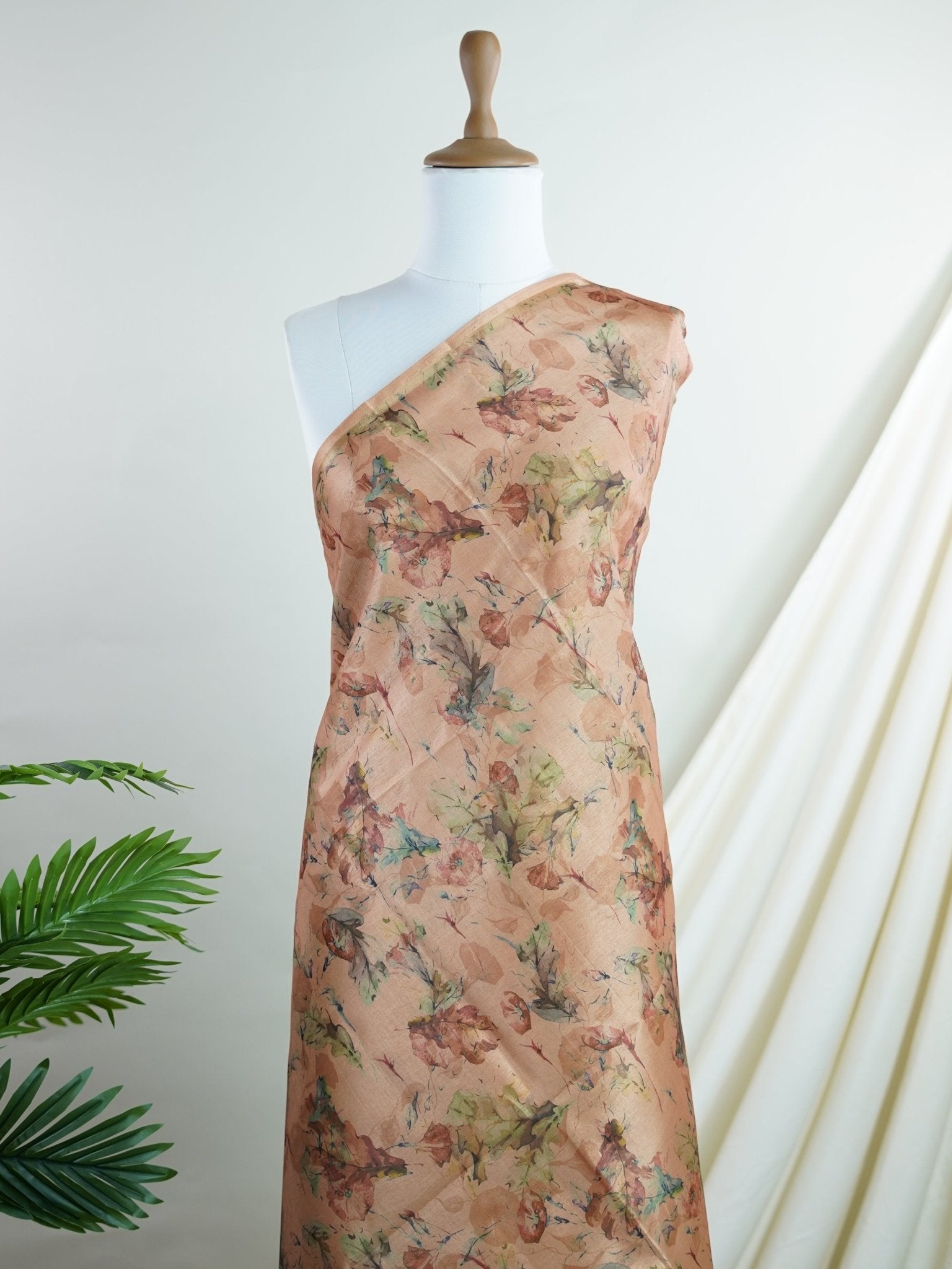 Katan Cream Semi Silk - Manoranjitham Weaves - Handloom Store