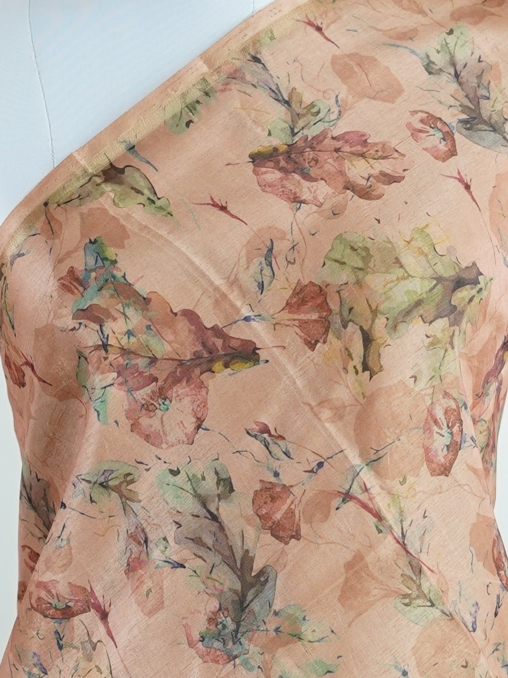 Katan Cream Semi Silk - Manoranjitham Weaves - Handloom Store