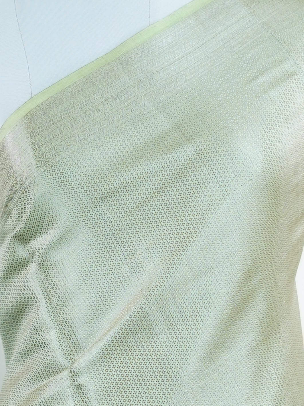 Chiniya Silk Teal Green 100% Pure Katan Soft Silk - Manoranjitham Weaves - Handloom Store