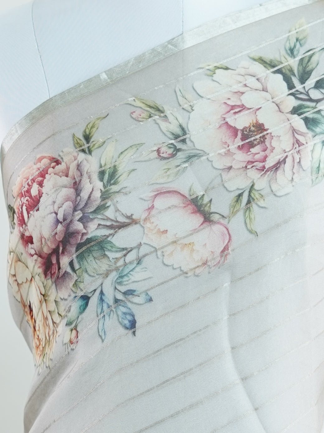 Kora Grey Kora - Manoranjitham Weaves - Handloom Store