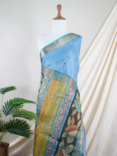 Tussars Navy Blue Kota - Manoranjitham Weaves - Handloom Store