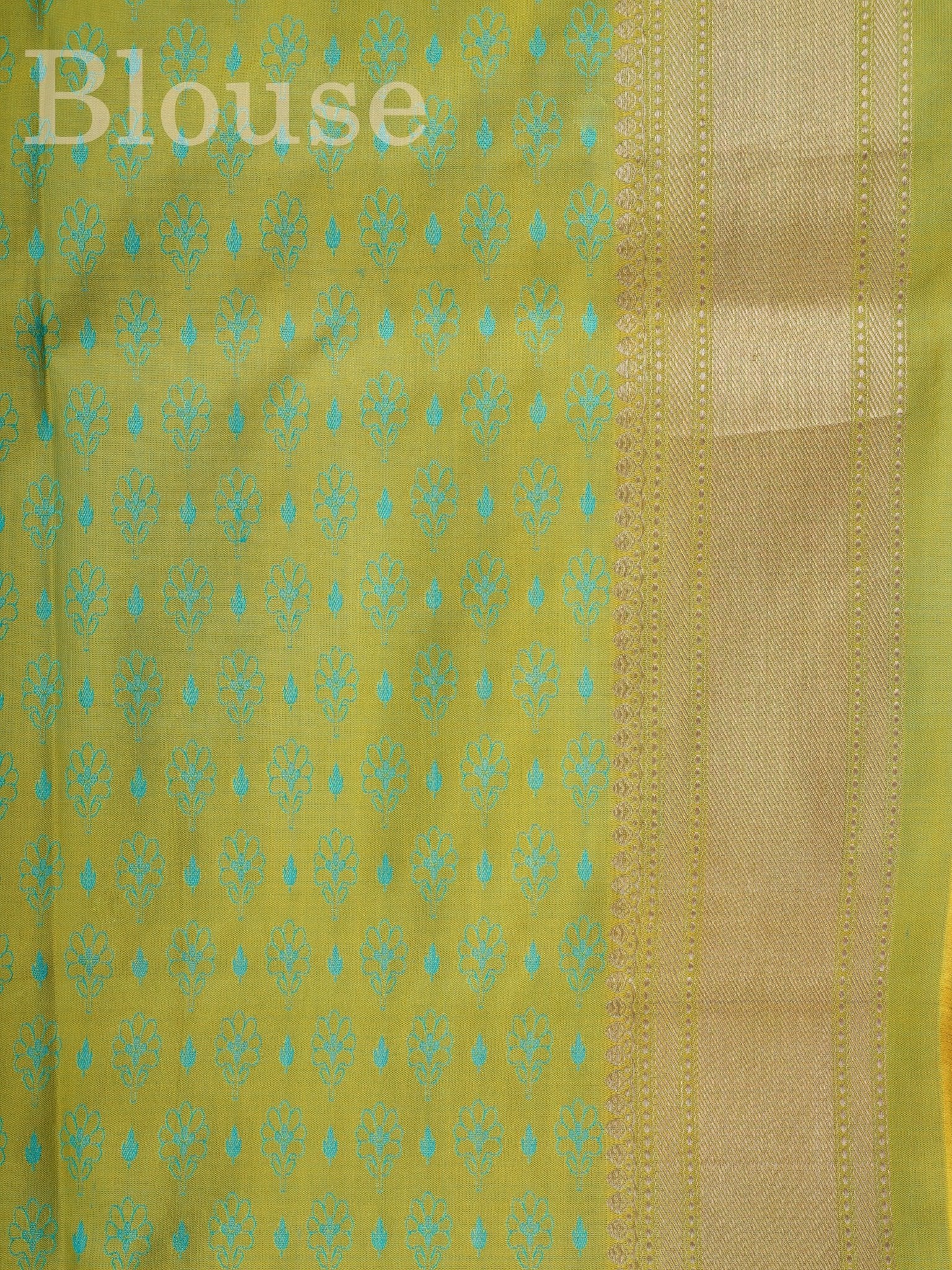 Katan Yellow 100% Pure Katan Silk - Manoranjitham Weaves - Handloom Store