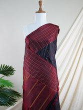 Kanchipuram Silk Black 100% Pure Silk - Manoranjitham Weaves - Handloom Store