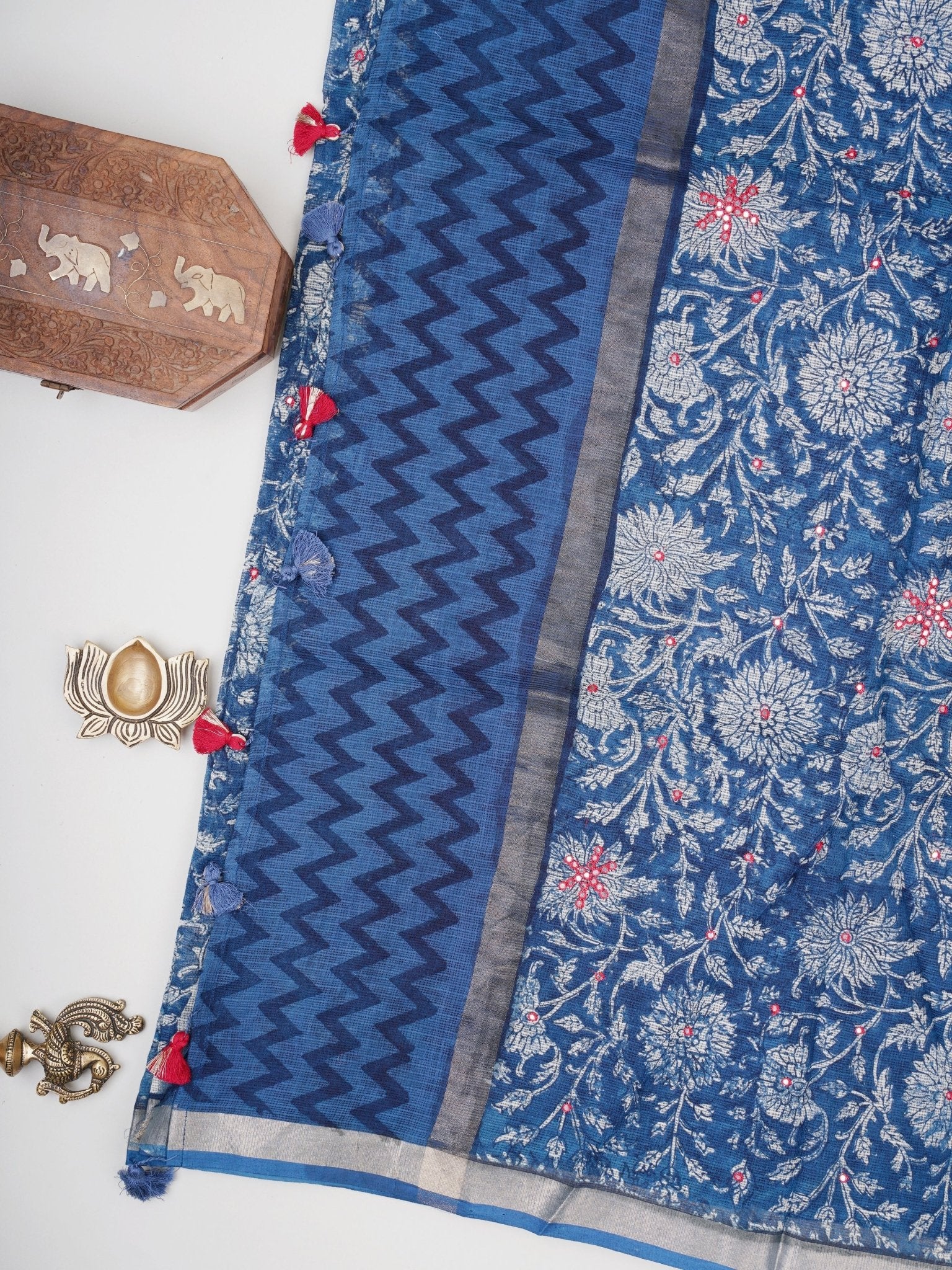 Kota Blue Kota - Manoranjitham Weaves - Handloom Store