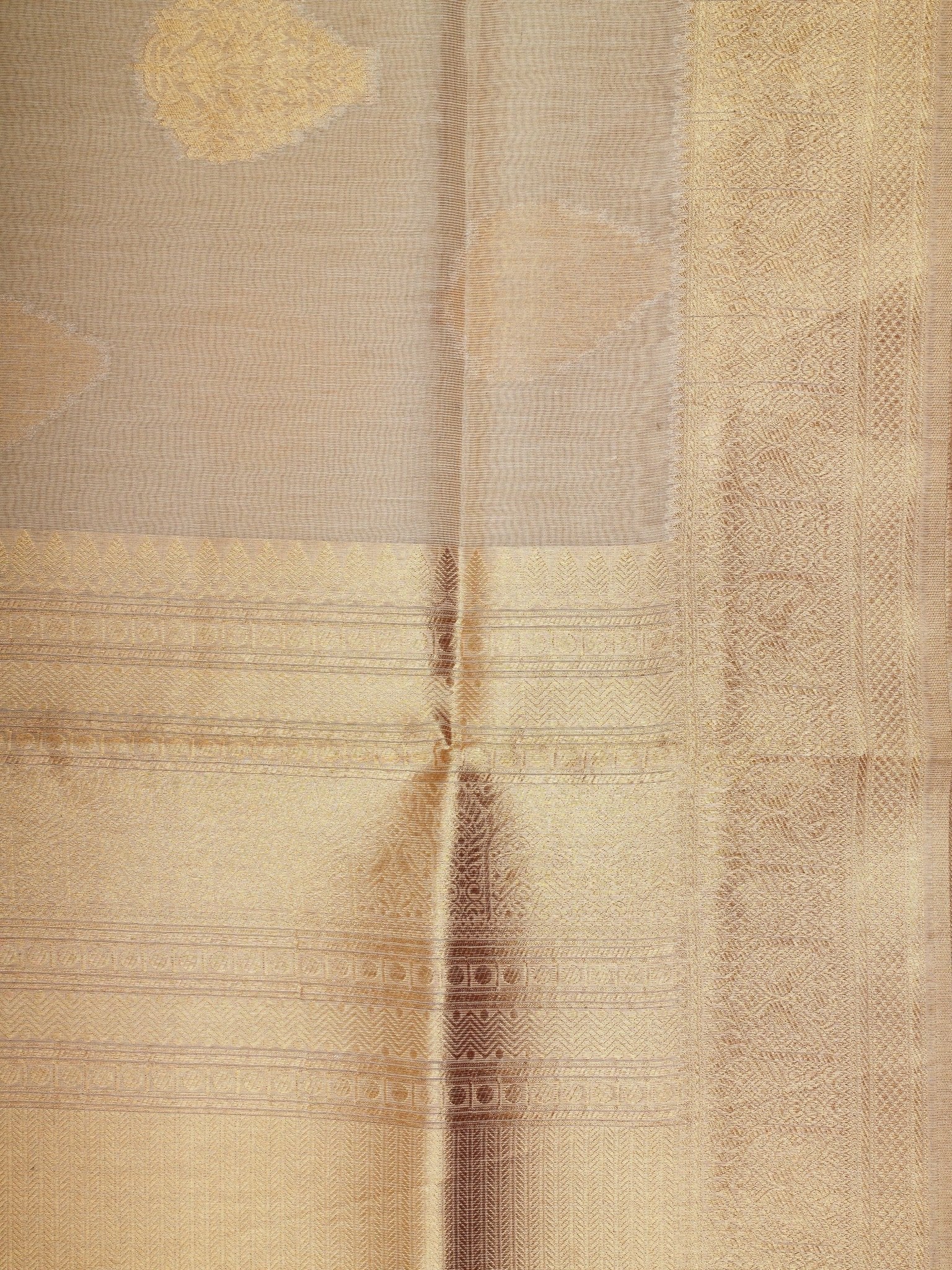 tissue Gold Kora Semi Tissue - Manoranjitham Weaves - Handloom Store