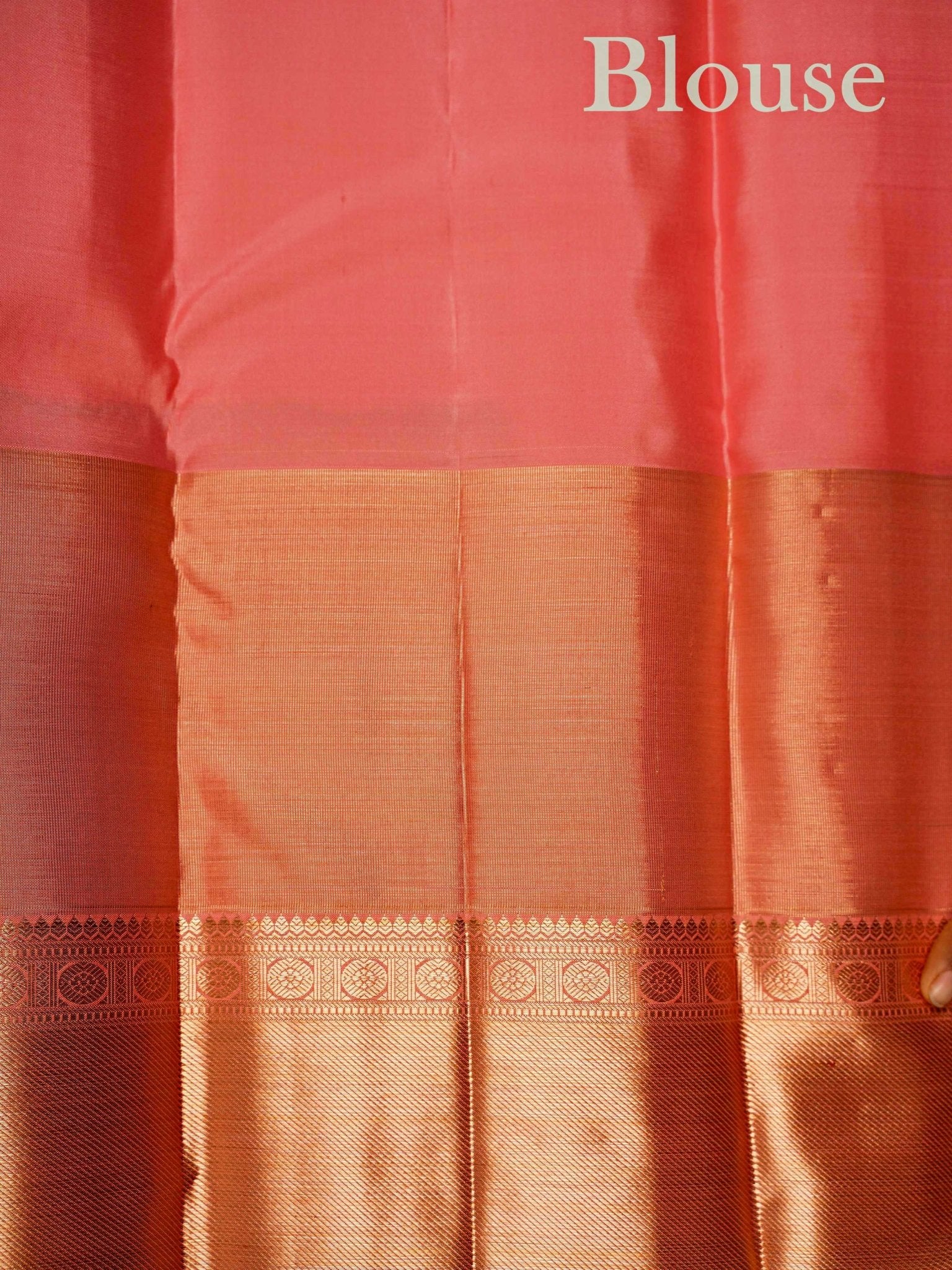 Kanchipuram Silk Baby Pink 100% Pure Silk - Manoranjitham Weaves - Handloom Store
