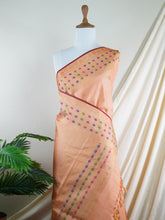 Gadwal Silk Pink 100% Pure Silk - Manoranjitham Weaves - Handloom Store