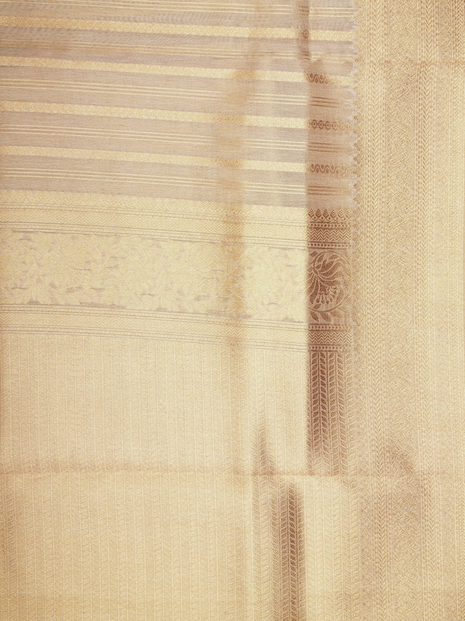 tissue Gold Kora Semi Tissue - Manoranjitham Weaves - Handloom Store