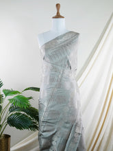 Katan Grey 100% Pure Katan Soft Silk - Manoranjitham Weaves - Handloom Store