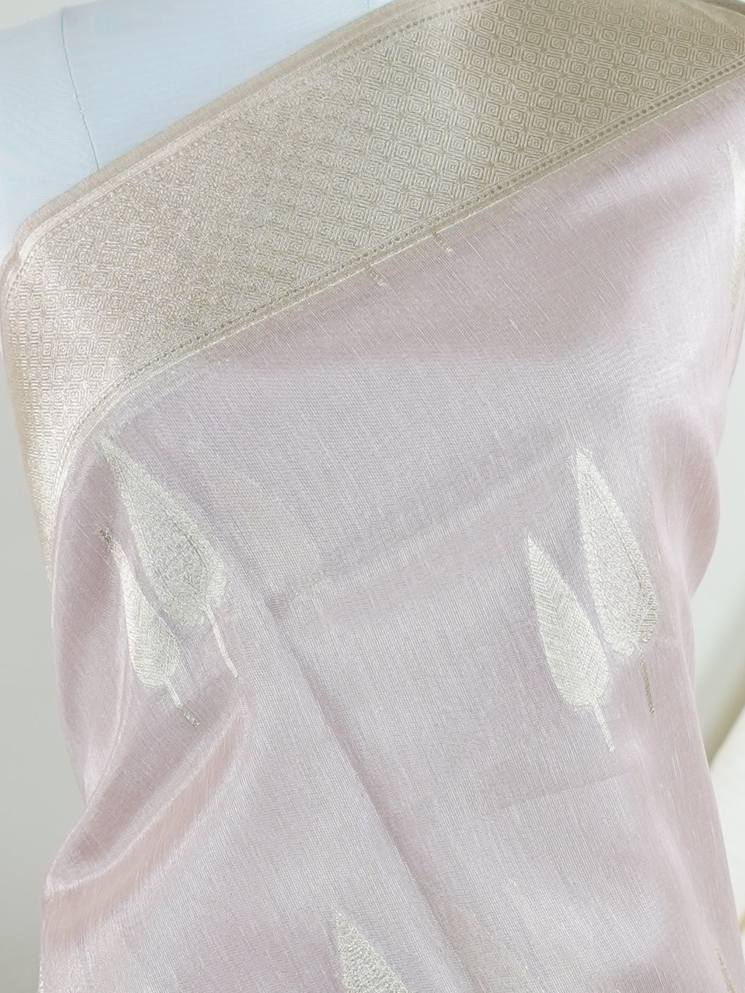 tissue Peach Semi Tissue - Manoranjitham Weaves - Handloom Store