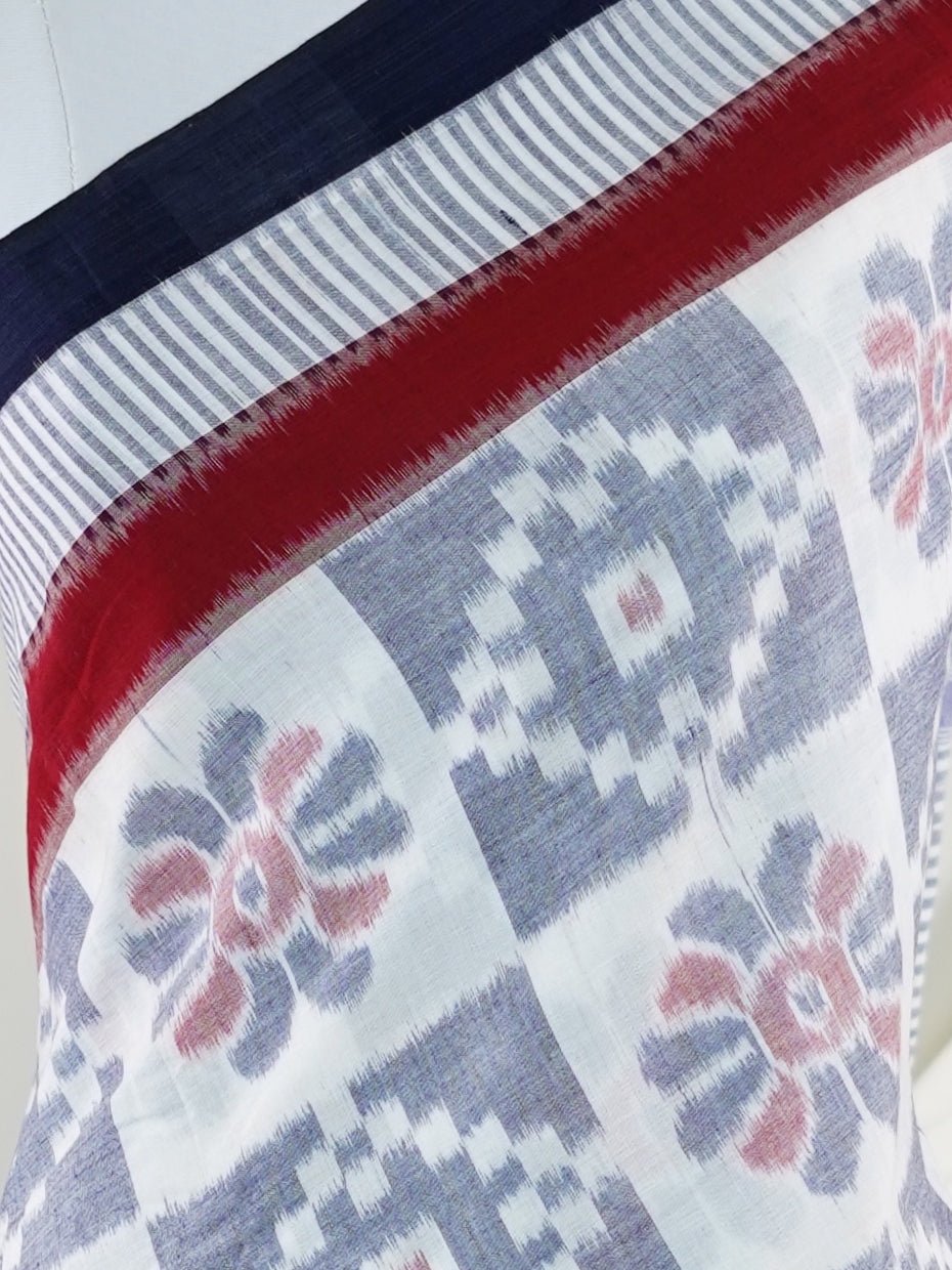 Handspun Cotton White 100% Pure Cotton - Manoranjitham Weaves - Handloom Store