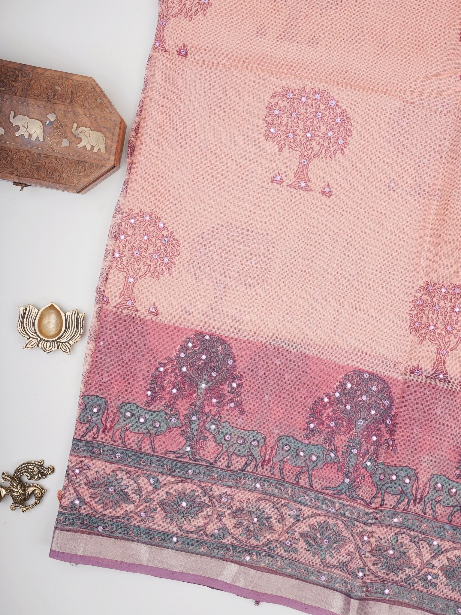 Kota Peach Kota - Manoranjitham Weaves - Handloom Store