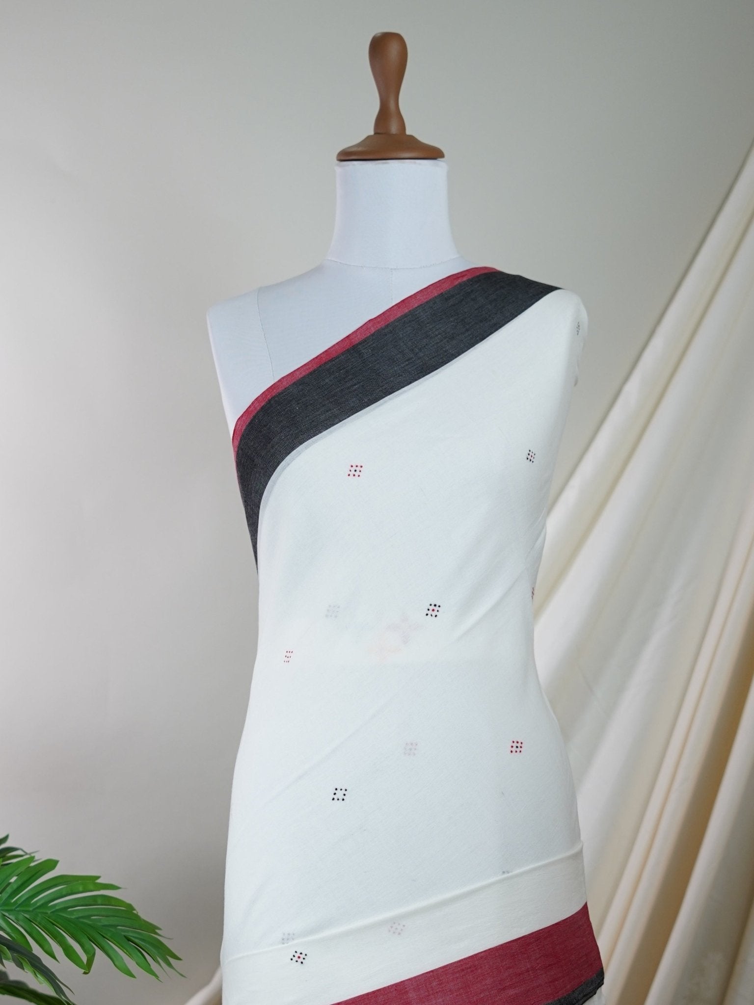 Handspun Cotton White 100% Pure Cotton - Manoranjitham Weaves - Handloom Store