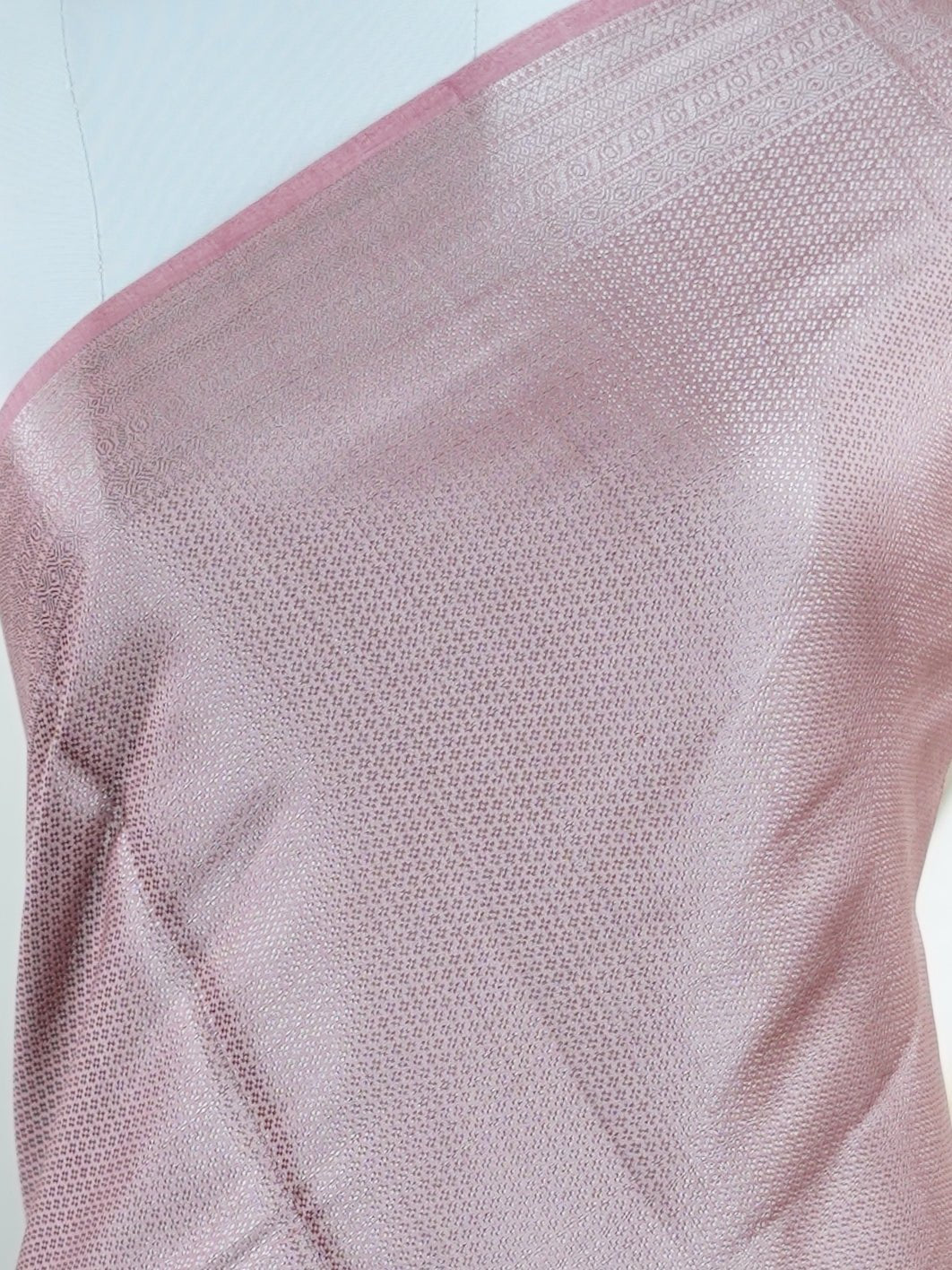 Chiniya Silk Peach 100% Pure Katan Soft Silk - Manoranjitham Weaves - Handloom Store