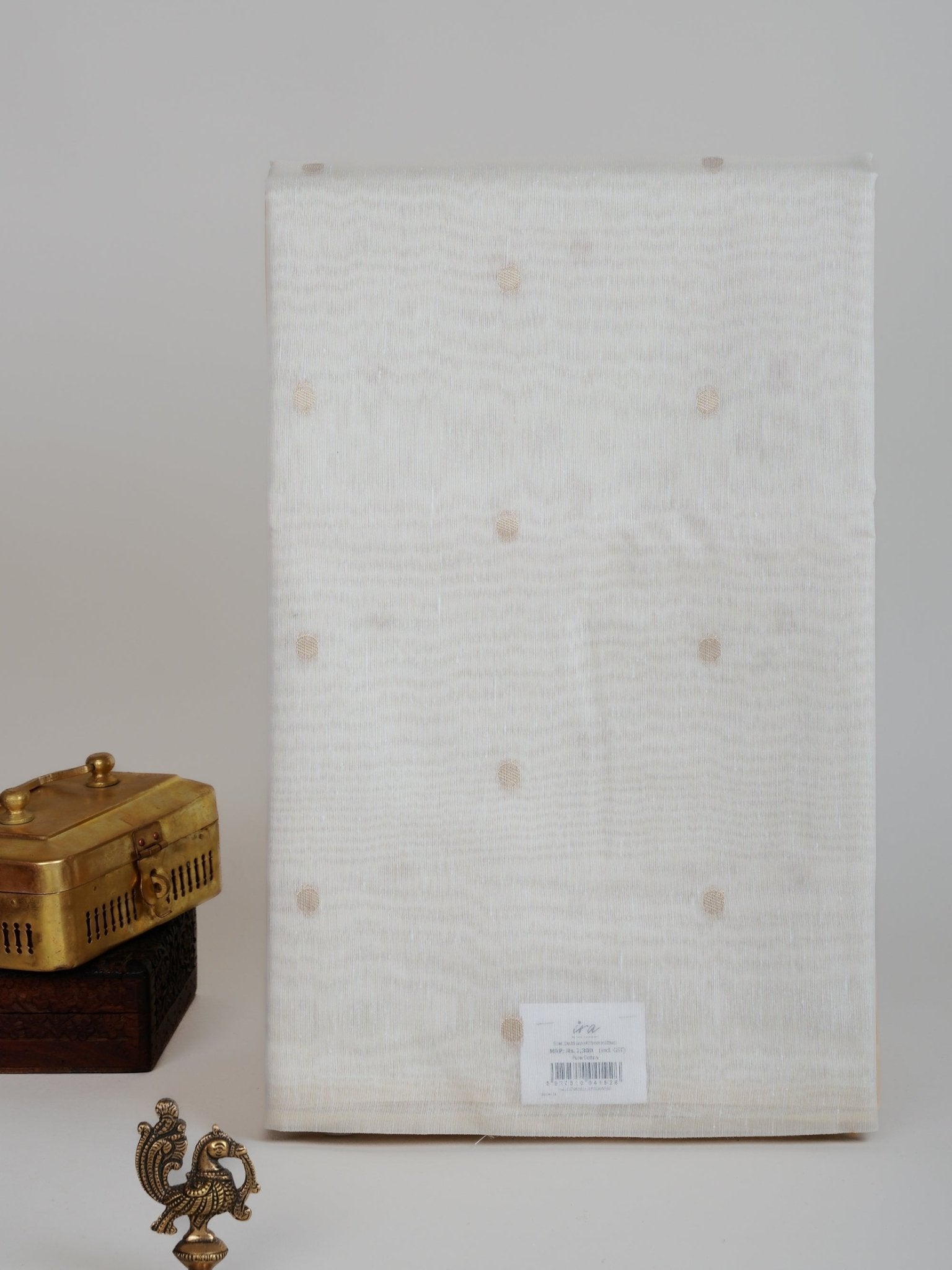 Cotton Cream Linen Cotton - Manoranjitham Weaves - Handloom Store