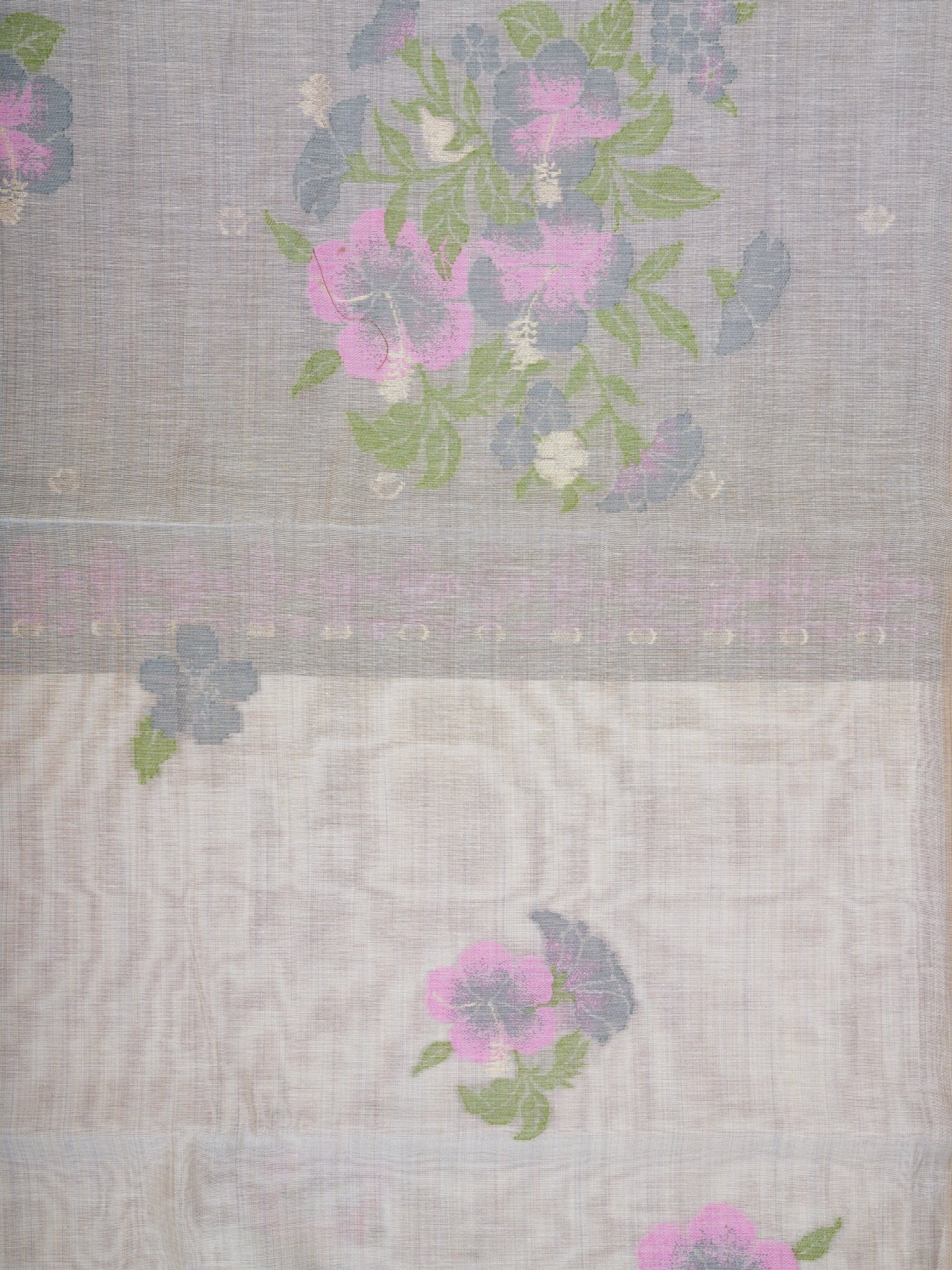 Cotton Grey 100% Pure Cotton - Manoranjitham Weaves - Handloom Store