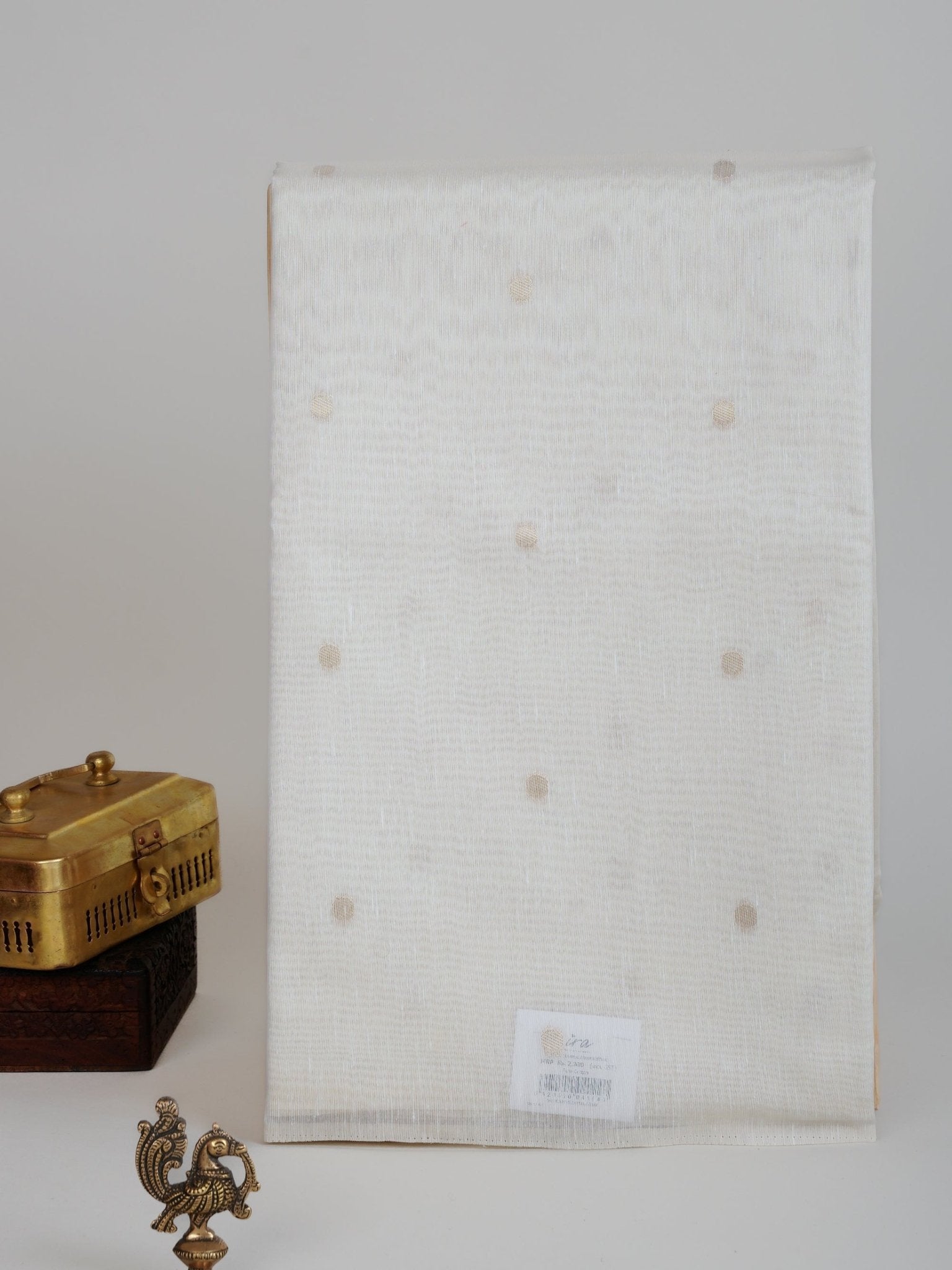 Cotton Cream Linen Cotton - Manoranjitham Weaves - Handloom Store