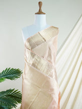 Kanchipuram Silk Peach 100% Pure Silk - Manoranjitham Weaves - Handloom Store