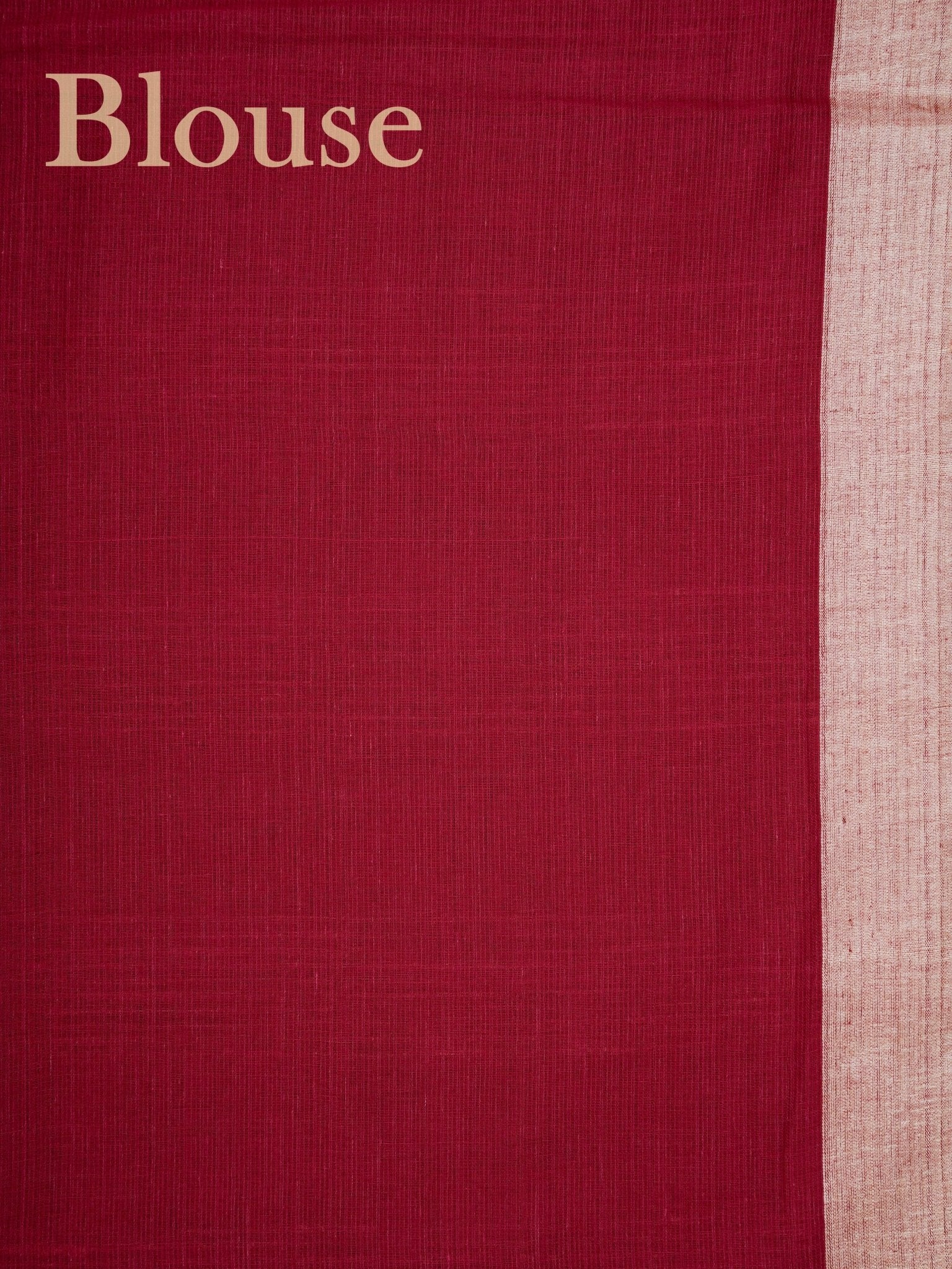 Handspun Cotton Maroon Handpsun Cotton - Manoranjitham Weaves - Handloom Store
