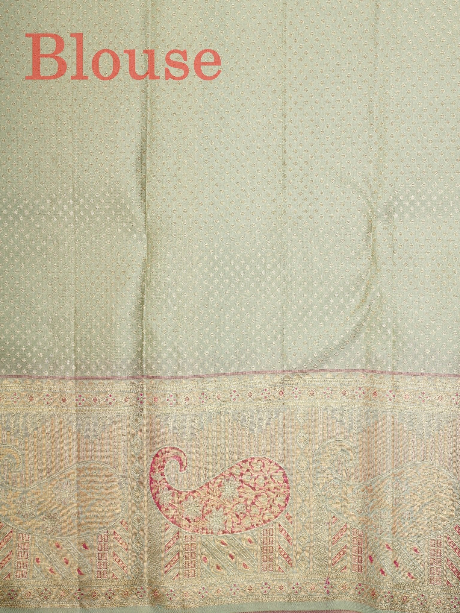 Kanchipuram Silk Light Mint Green 100% Pure Silk - Manoranjitham Weaves - Handloom Store