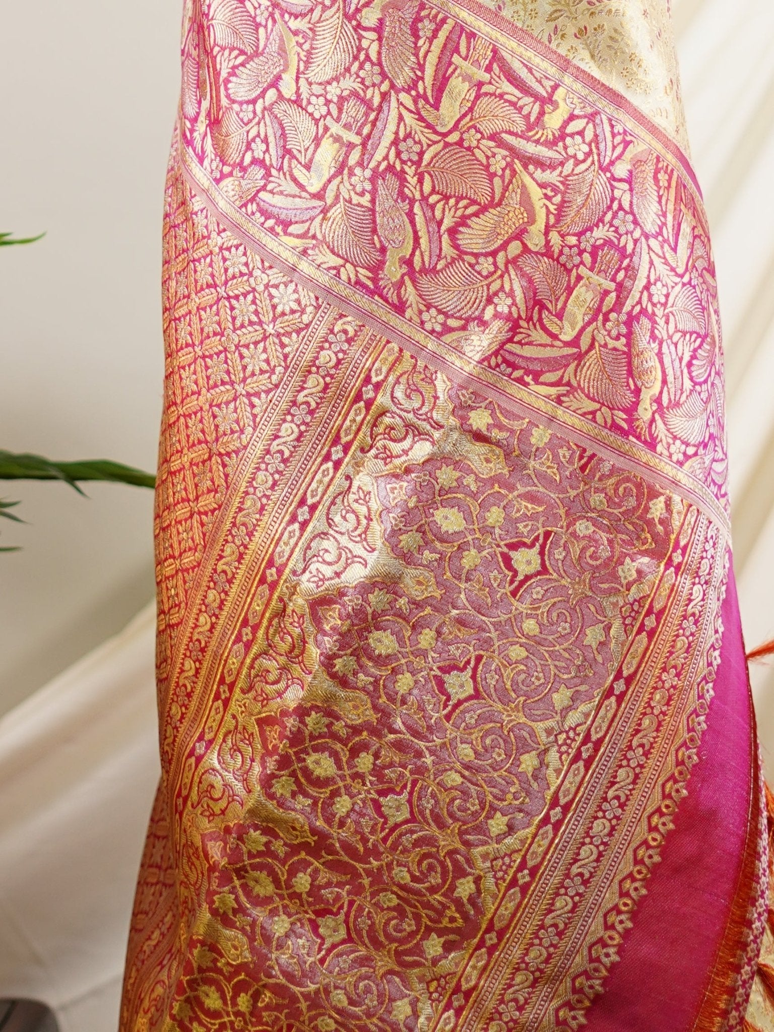 Kanchipuram Silk Light Biscuit 100% Pure Silk - Manoranjitham Weaves - Handloom Store
