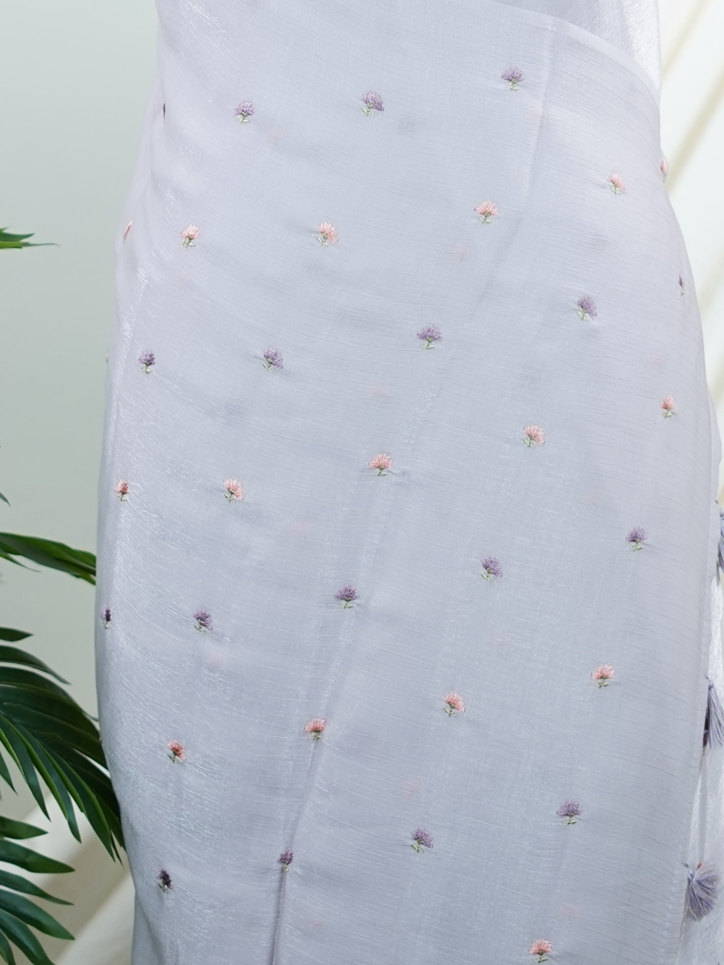 Katan Lavender 100% Pure Tissue - Manoranjitham Weaves - Handloom Store