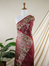 Katan Maroon 100% Pure Silk - Manoranjitham Weaves - Handloom Store