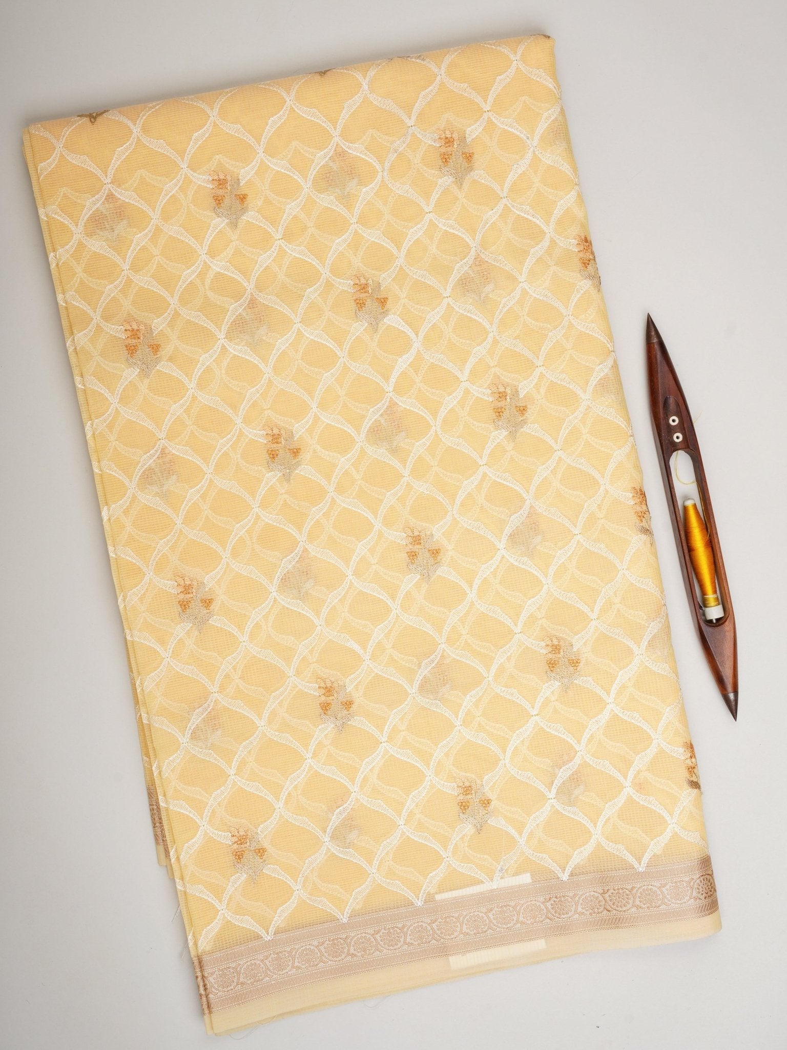 Kota Yellow Kota - Manoranjitham Weaves - Handloom Store