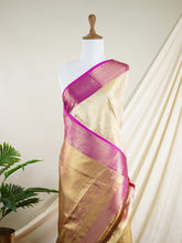 Kanchipuram Silk Golden 100% Pure Silk - Manoranjitham Weaves - Handloom Store
