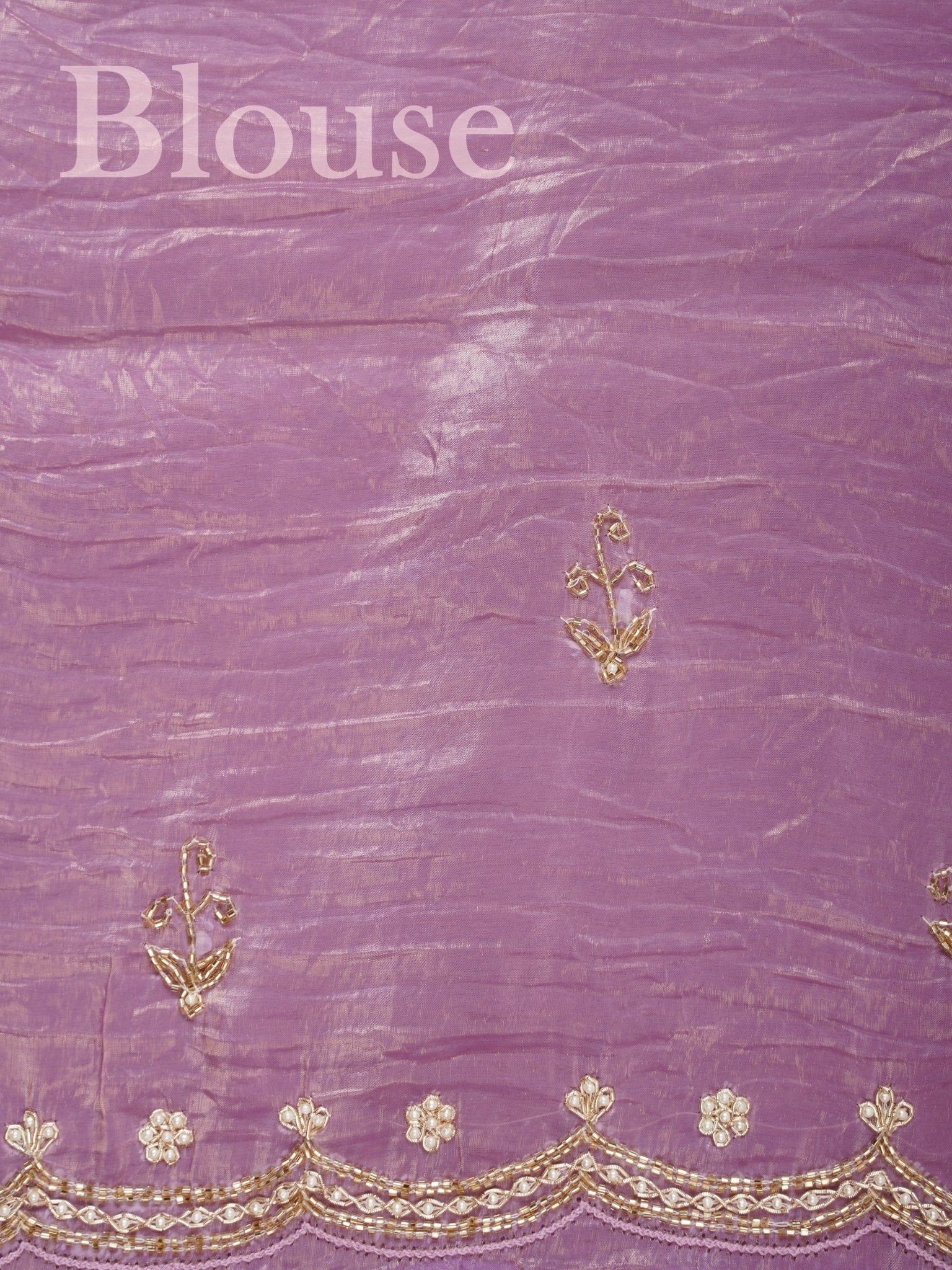 Semi Organza Mauve Semi Organza - Manoranjitham Weaves - Handloom Store