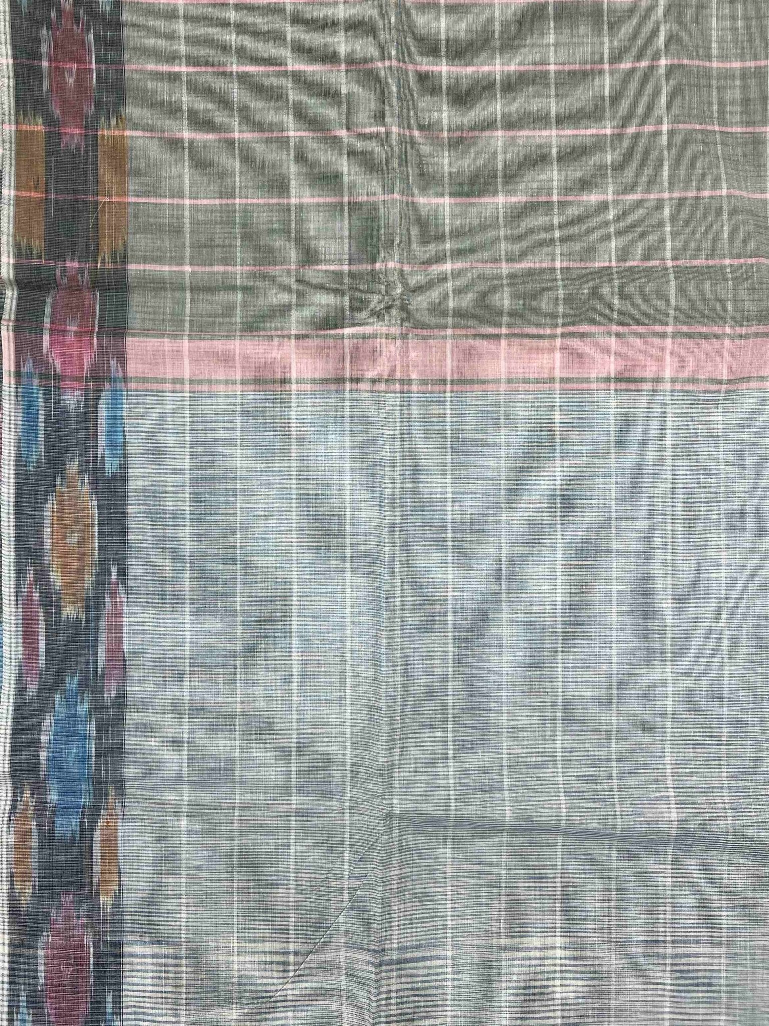 Bengal Cottons Turquoise 100% Pure Cotton - Manoranjitham Weaves - Handloom Store