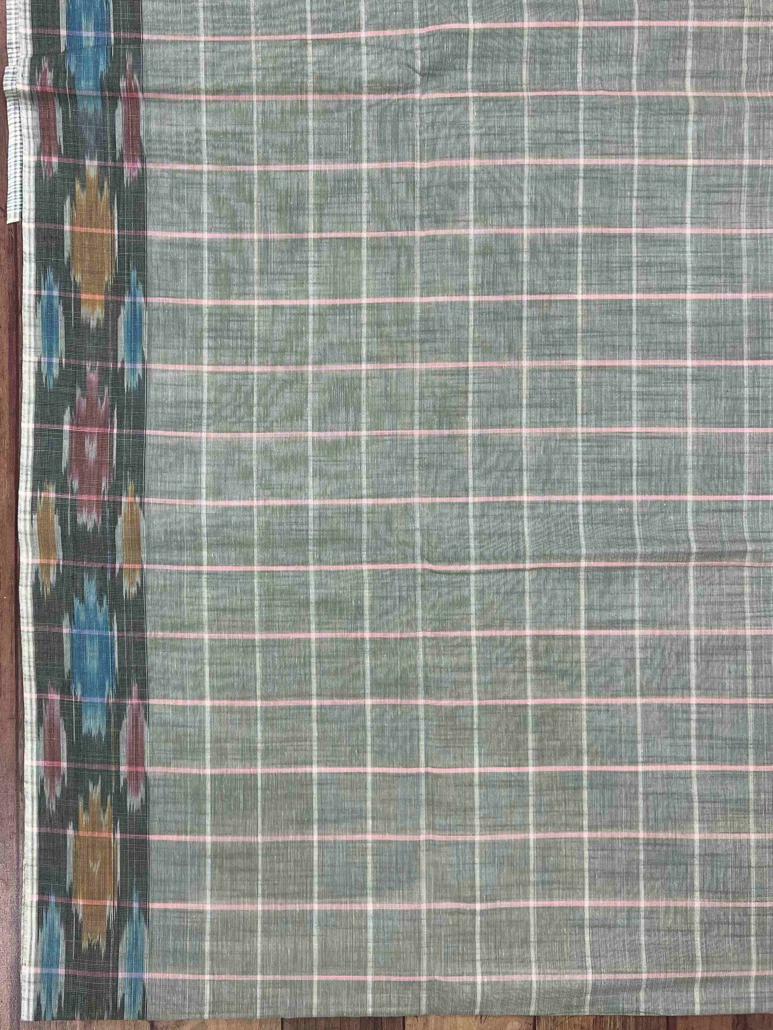 Bengal Cottons Turquoise 100% Pure Cotton - Manoranjitham Weaves - Handloom Store