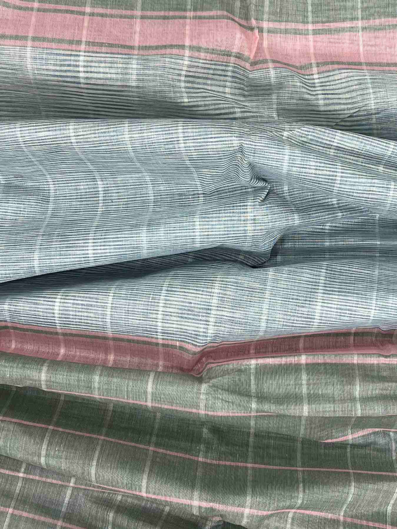 Bengal Cottons Turquoise 100% Pure Cotton - Manoranjitham Weaves - Handloom Store