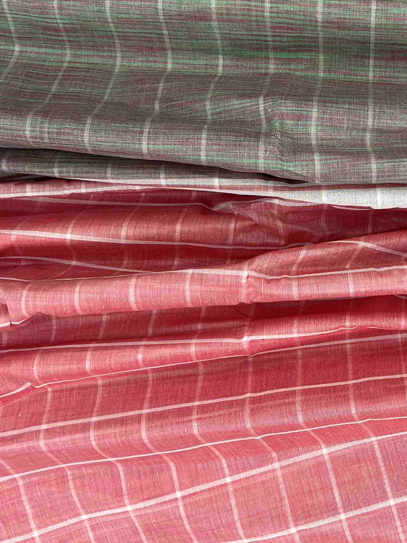 Bengal Cottons Pink 100% Pure Cotton - Manoranjitham Weaves - Handloom Store