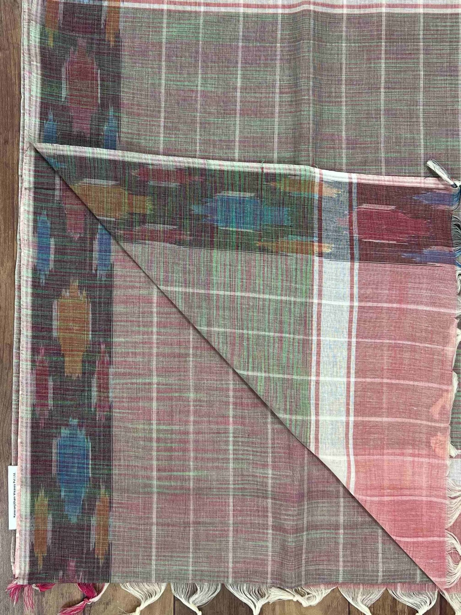 Bengal Cottons Pink 100% Pure Cotton - Manoranjitham Weaves - Handloom Store