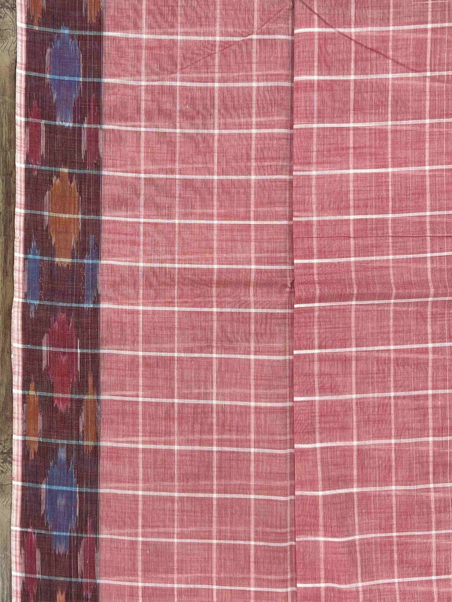 Bengal Cottons Pink 100% Pure Cotton - Manoranjitham Weaves - Handloom Store