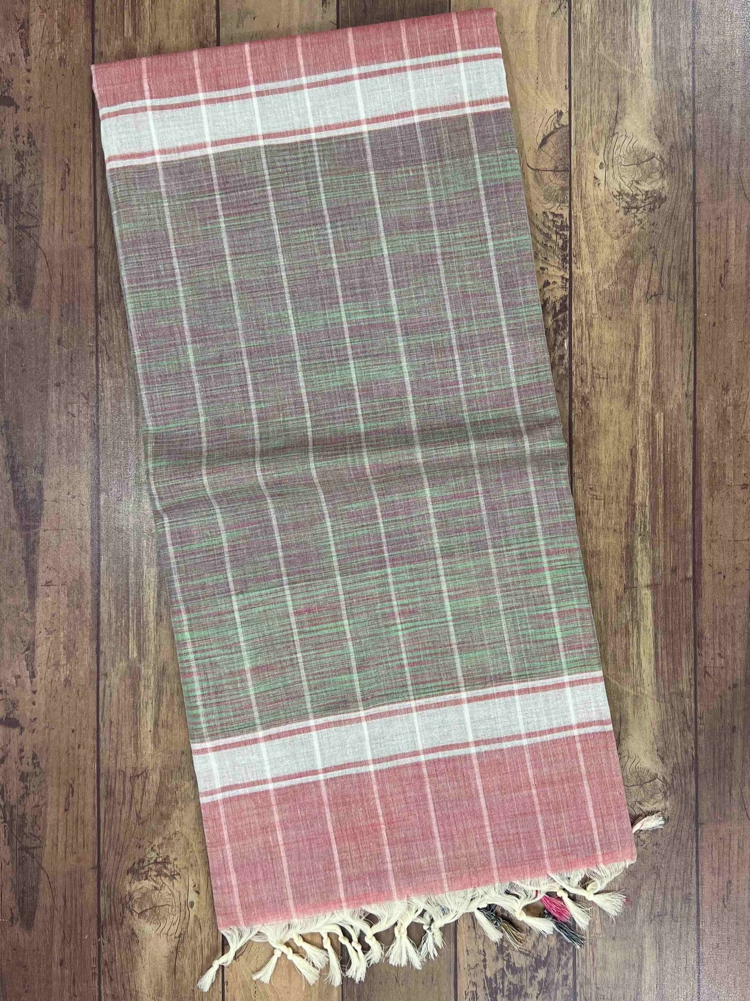 Bengal Cottons Pink 100% Pure Cotton - Manoranjitham Weaves - Handloom Store
