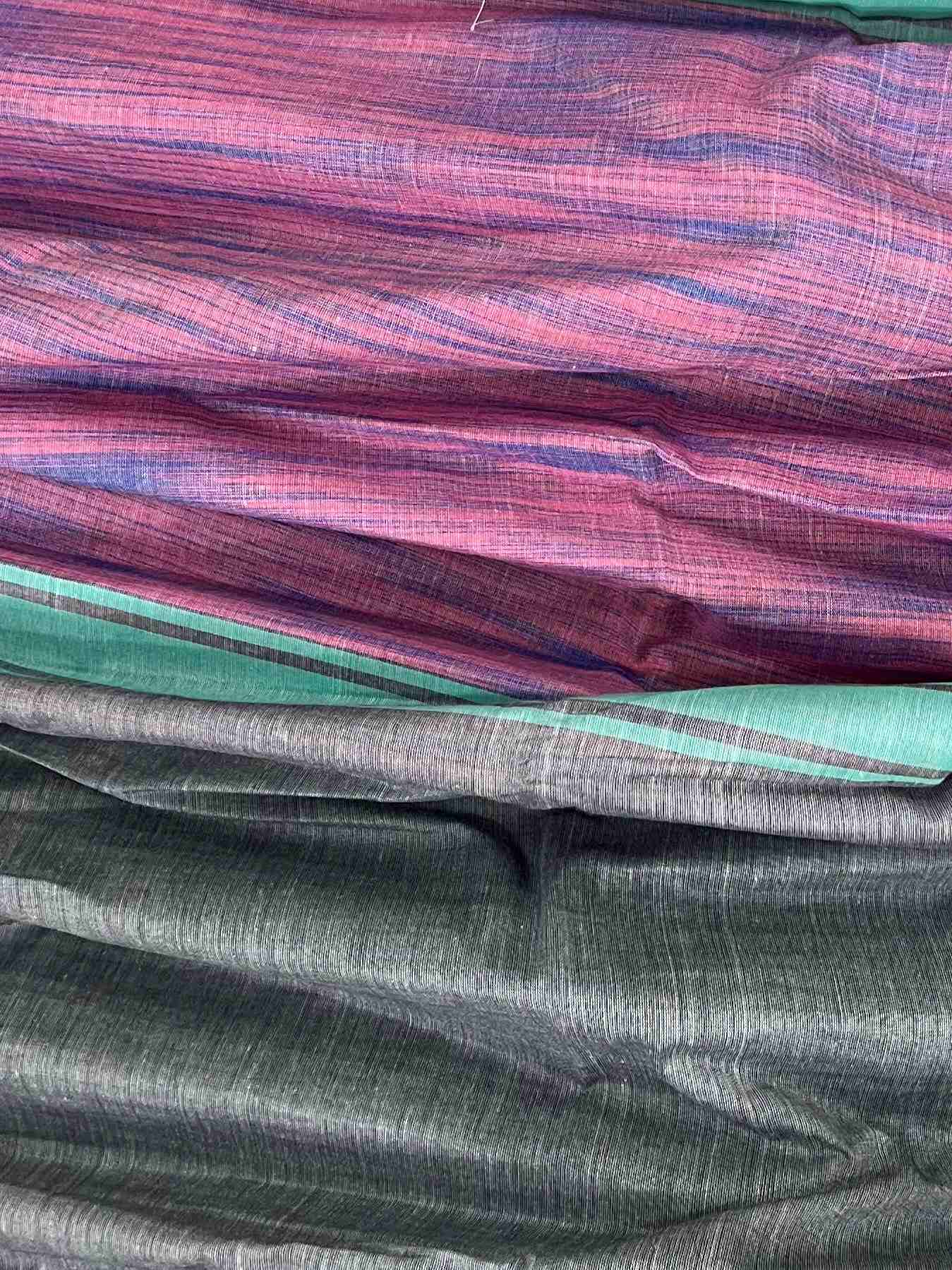 Bengal Cottons Grey 100% Pure Cotton - Manoranjitham Weaves - Handloom Store