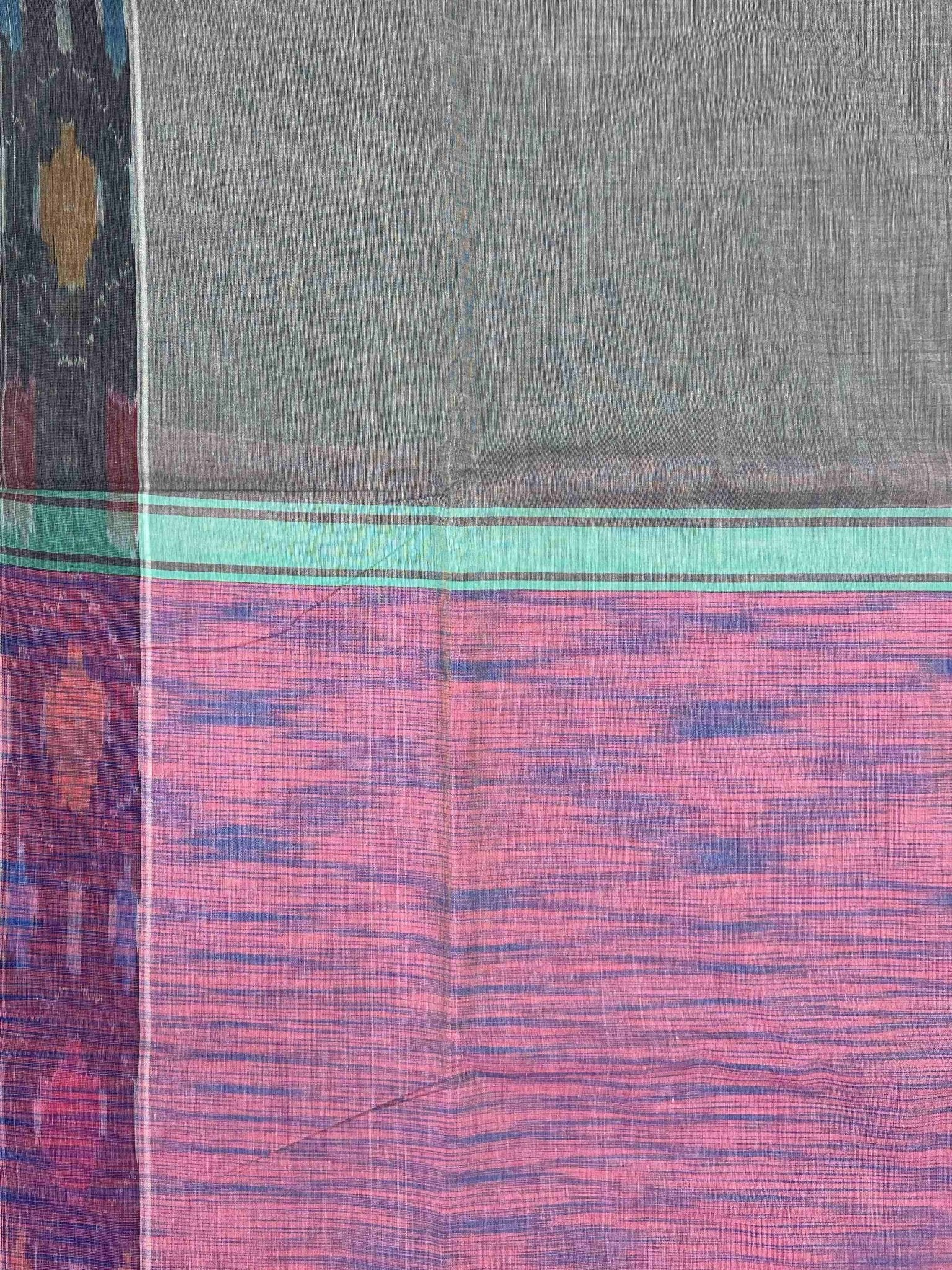 Bengal Cottons Grey 100% Pure Cotton - Manoranjitham Weaves - Handloom Store