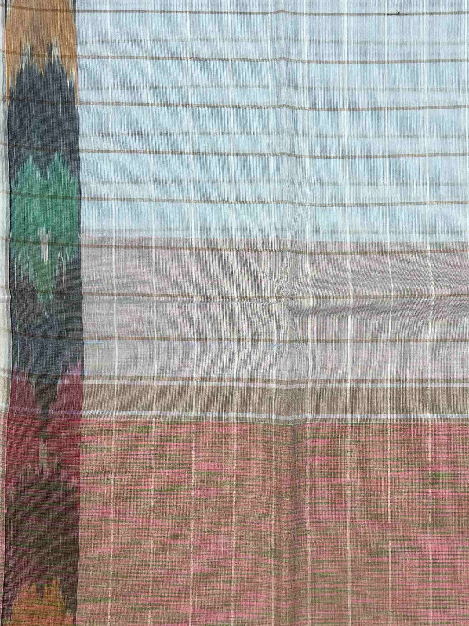 Bengal Cottons Blue 100% Pure Cotton - Manoranjitham Weaves - Handloom Store