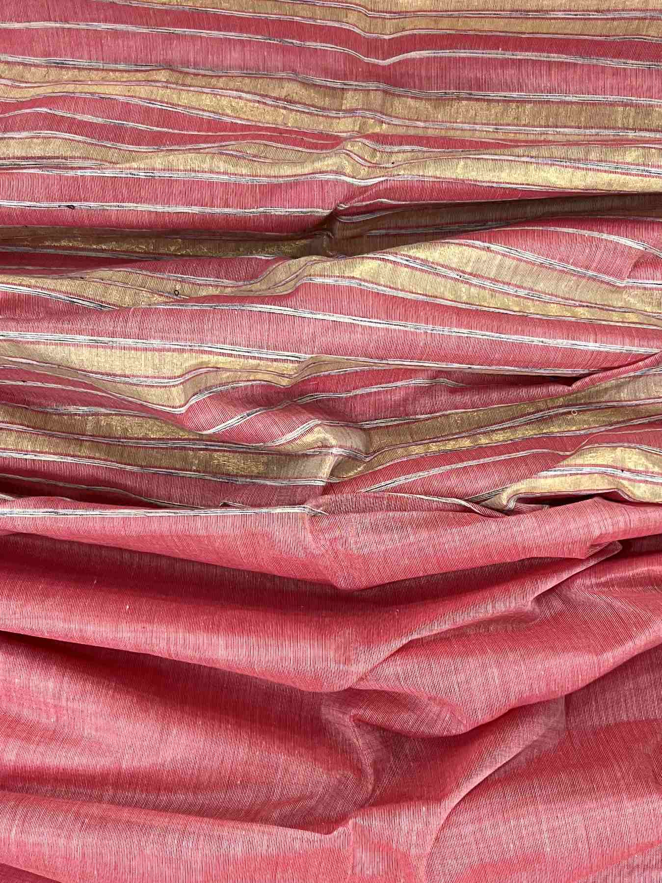 Bengal Cottons Pink 100% Pure Cotton - Manoranjitham Weaves - Handloom Store