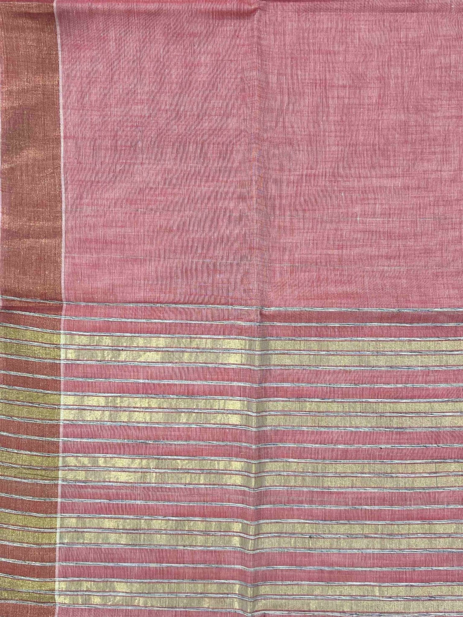 Bengal Cottons Pink 100% Pure Cotton - Manoranjitham Weaves - Handloom Store
